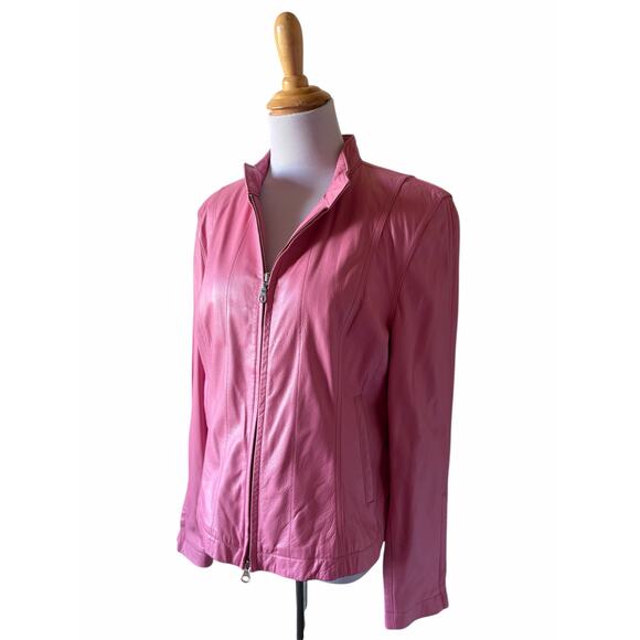 Vintage Wilsons Leather Maxima Pink Leather Jacket- Size XL - Picture 2 of 15